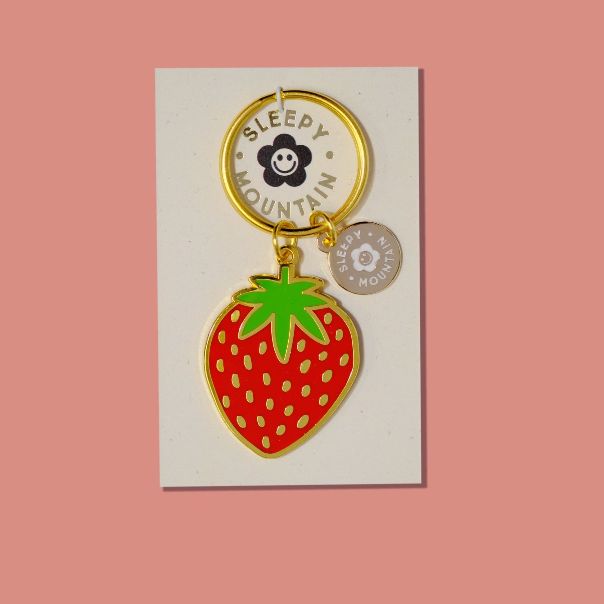 Cannabis Leaf Strawberry Keychain - Sleepy Mountain