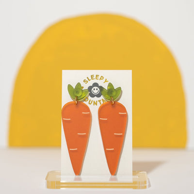Carrot Dangle Earrings - Frosted Sedona - Sleepy Mountain