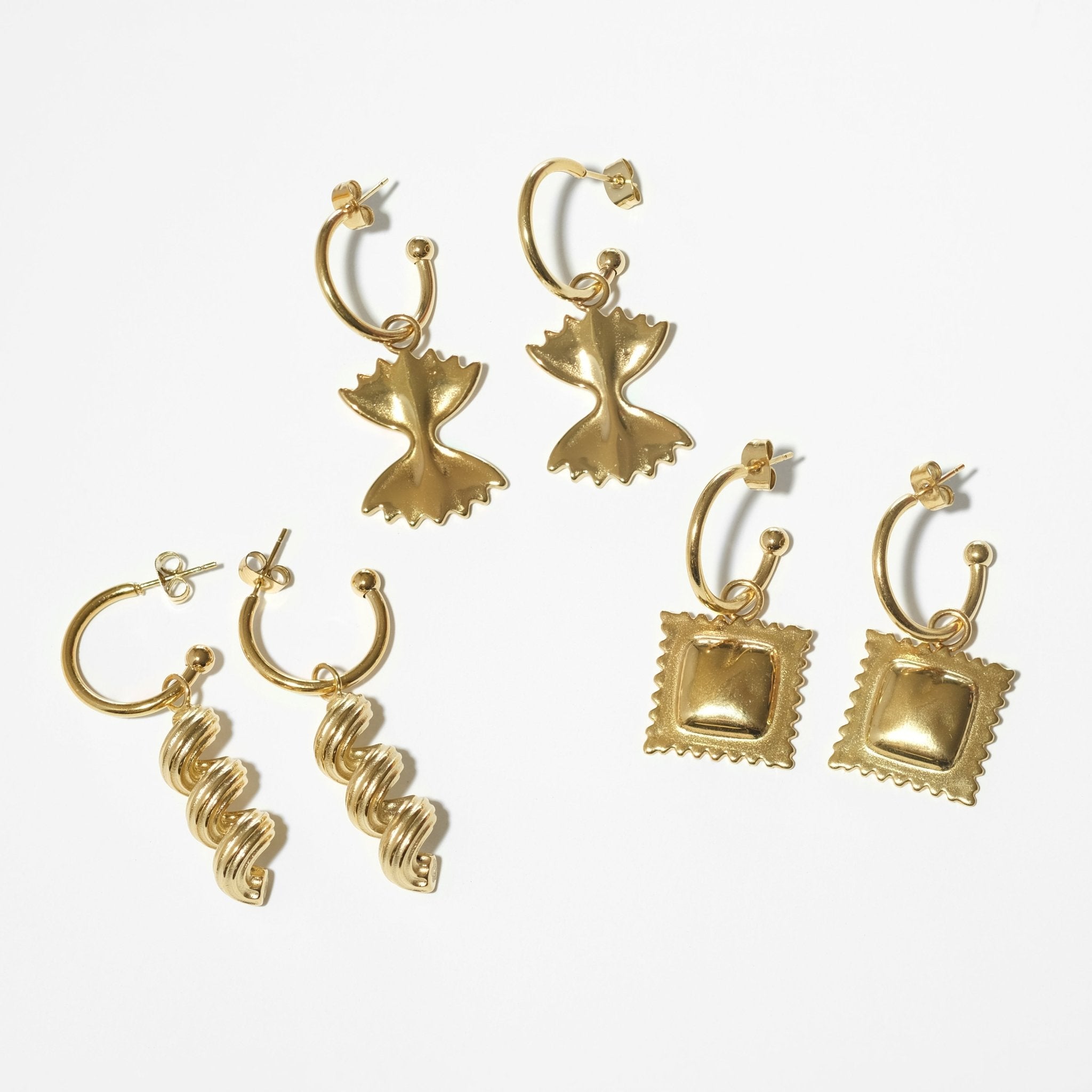 Cavatappi Pasta Earrings - Sleepy Mountain