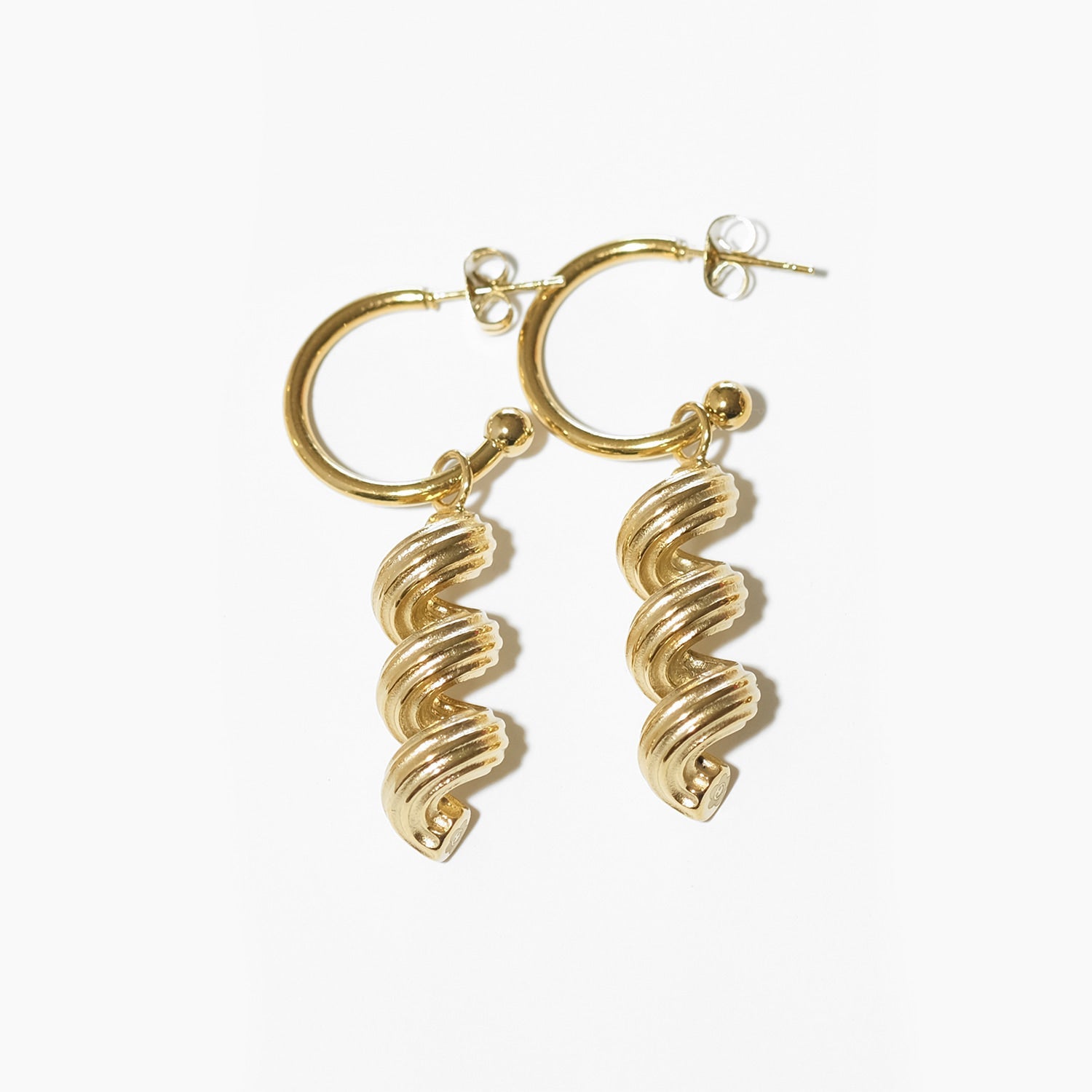 Cavatappi Pasta Earrings - Sleepy Mountain