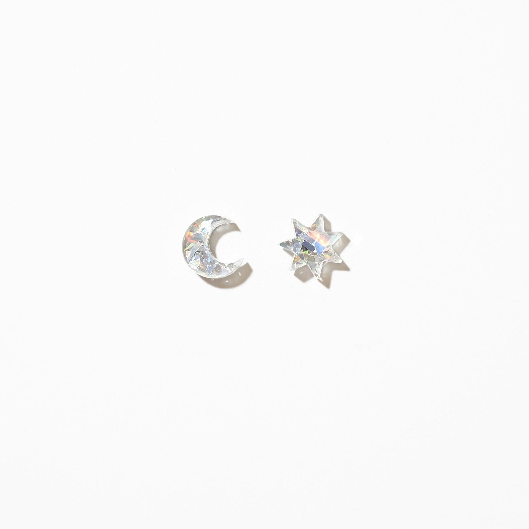 Celestial Summer Stud Earrings Iridescent Silver - Sleepy Mountain