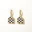 Checkered arch huggie hoop earrings - Sleepy Mountain