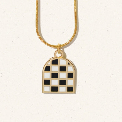 Checkered arch necklace - Sleepy Mountain