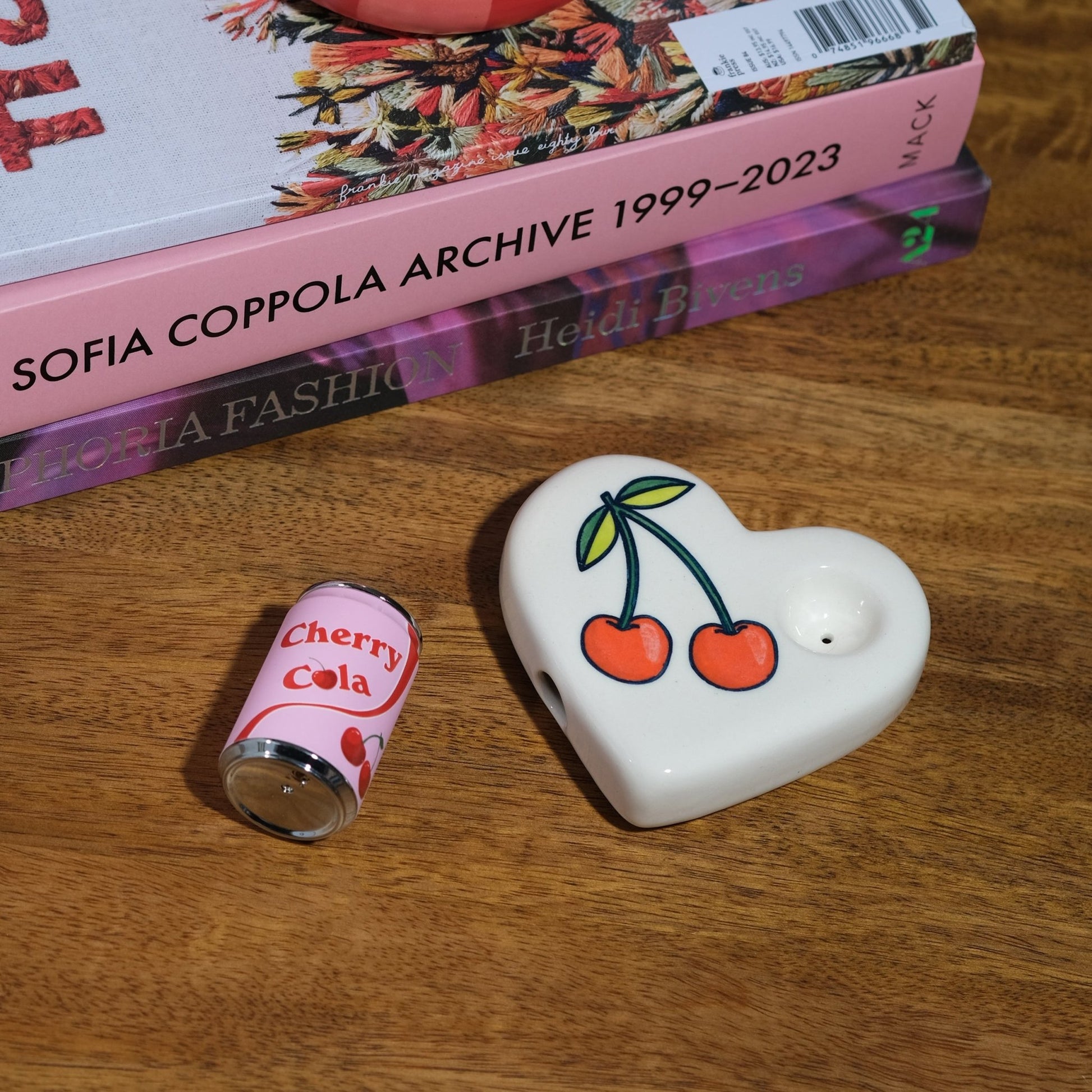 Cherry Heart Ceramic Pipe - Sleepy Mountain