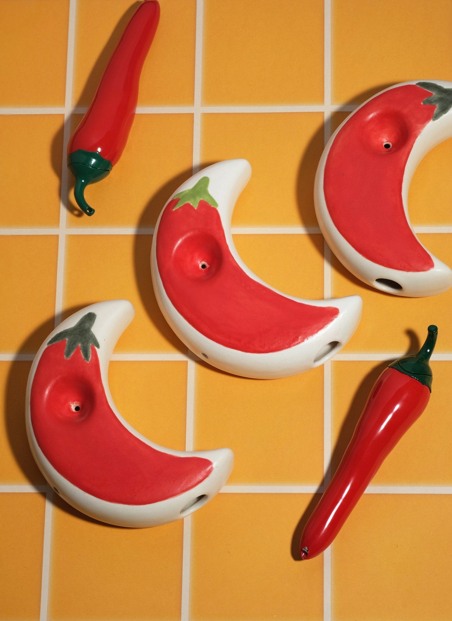 Chili Pepper Ceramic Pipe - Sleepy Mountain