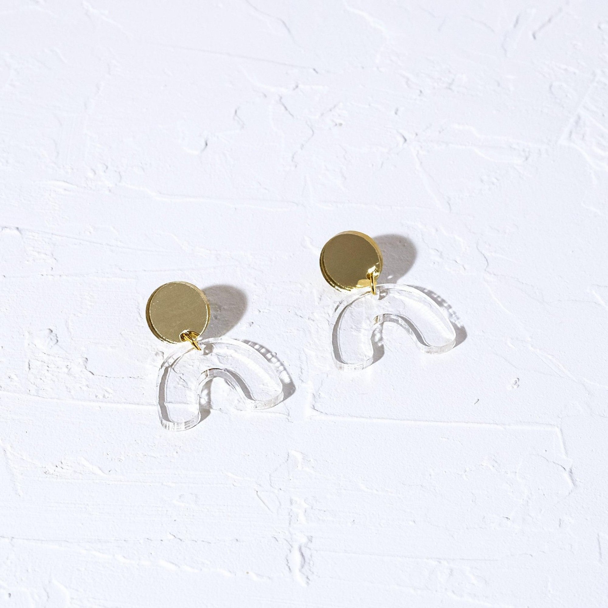 Clear Arch Dangle Earrings - Sleepy Mountain