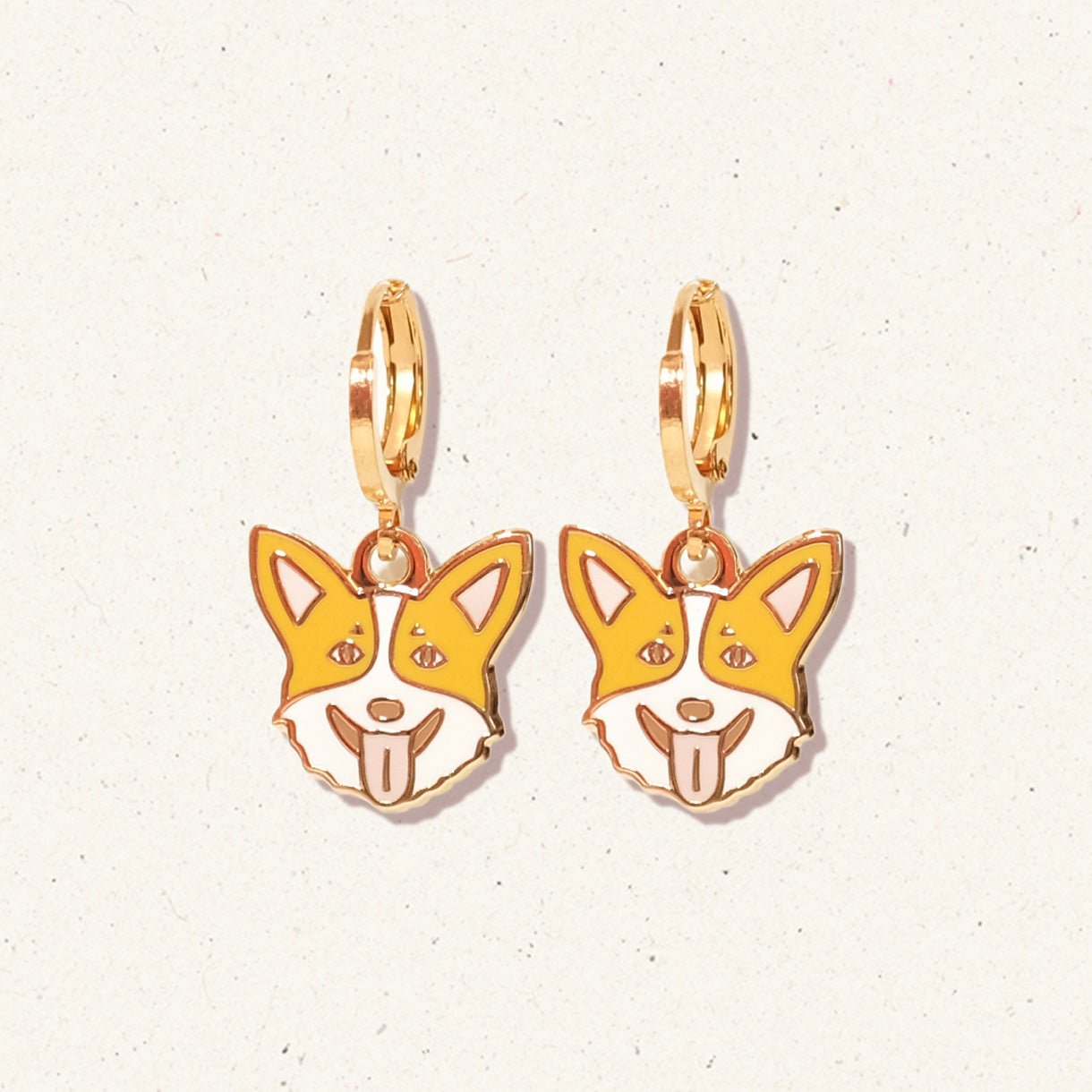 Corgi huggie hoop earrings - Sleepy Mountain