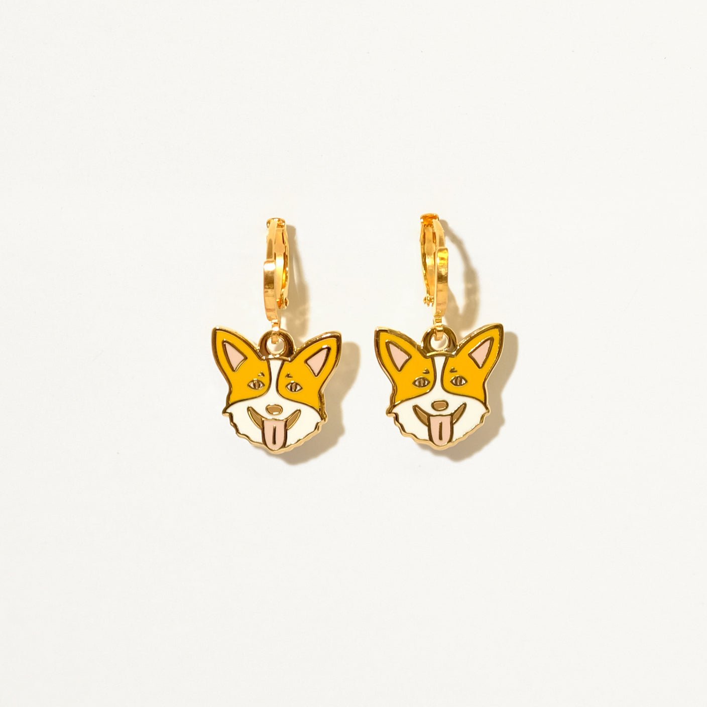 Corgi huggie hoop earrings - Sleepy Mountain