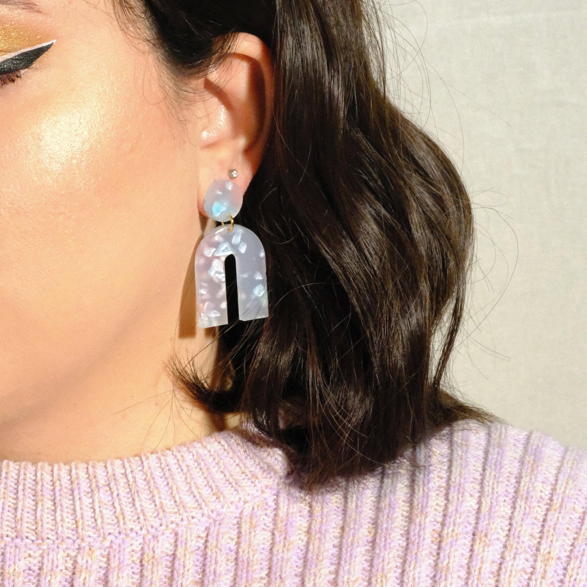 Cotton Candy Arch Dangle Earrings - Sleepy Mountain