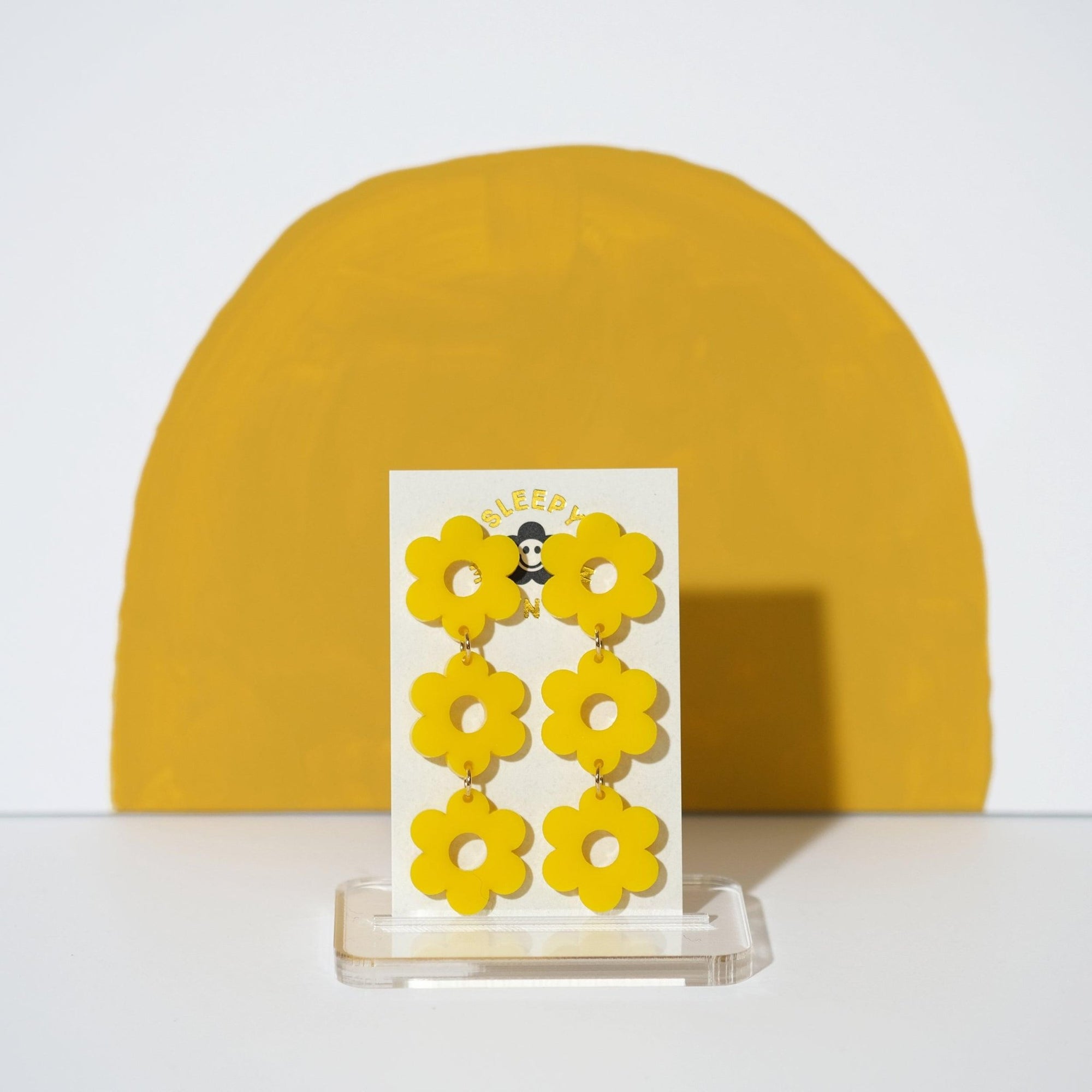 Daisy Chain Retro Earrings in Marigold - Sleepy Mountain