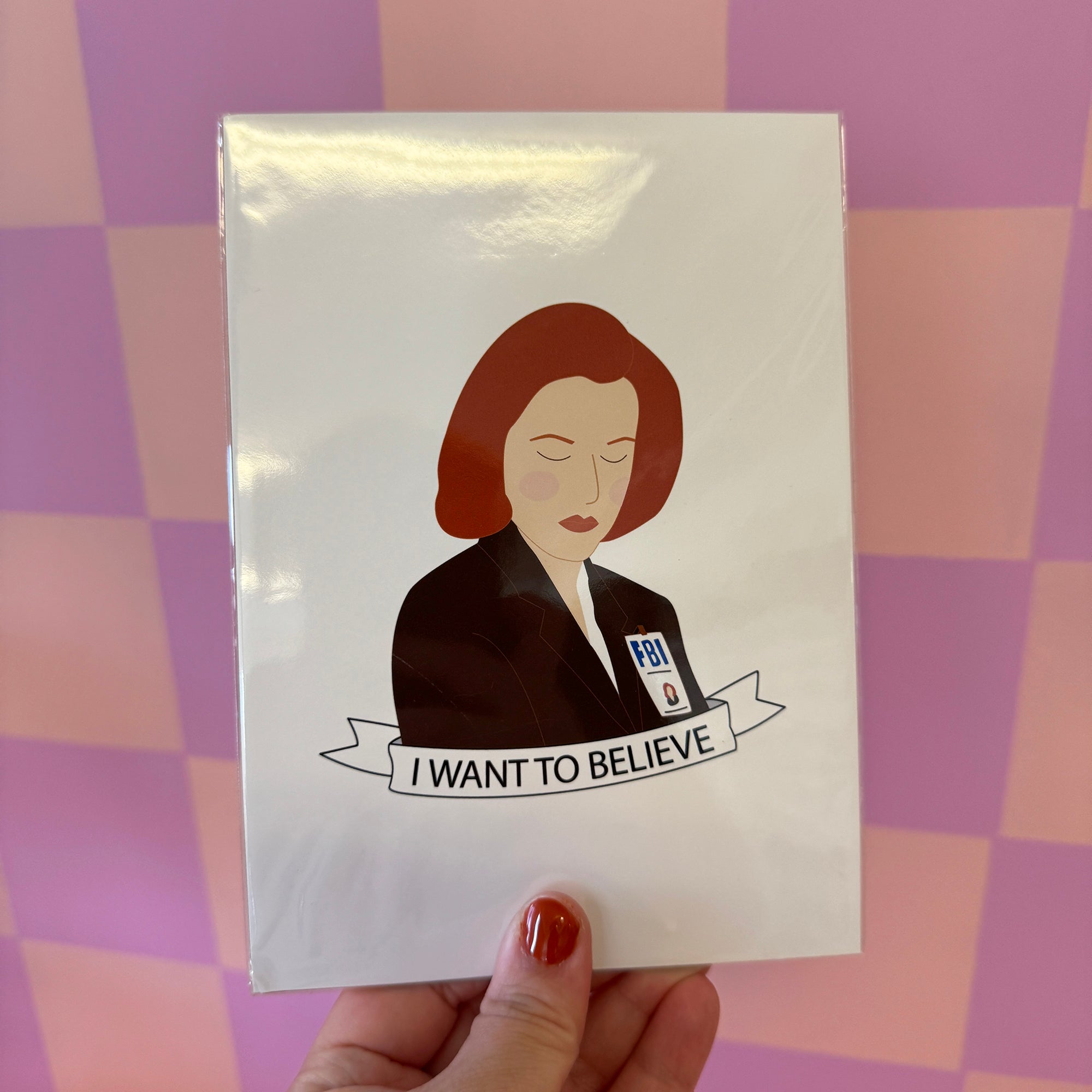 Dana Scully I want to believe art print - Sleepy Mountain
