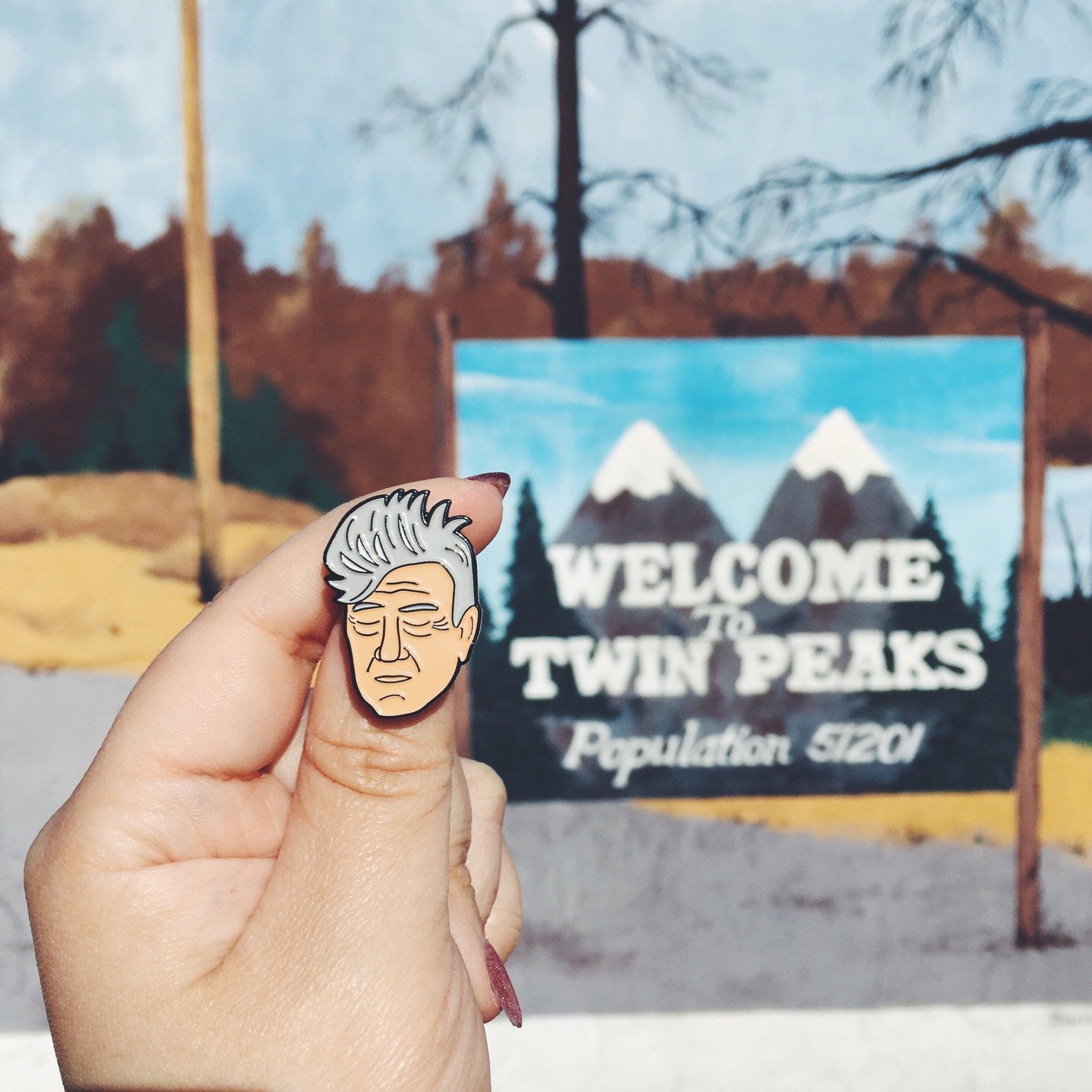 David Lynch Enamel Pin - Sleepy Mountain