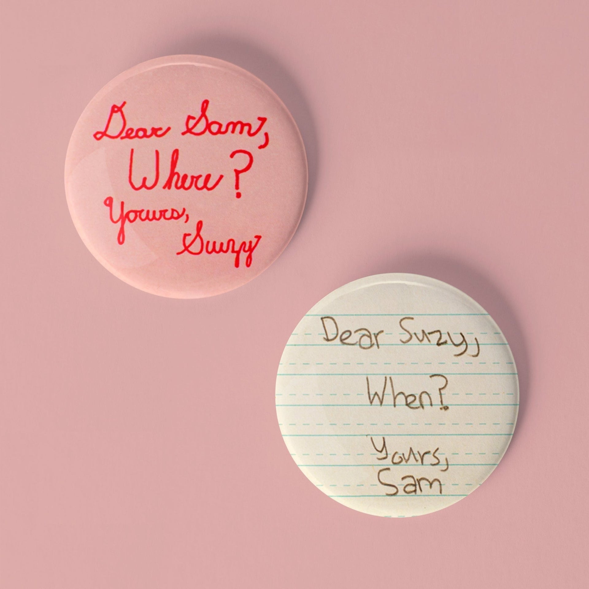 Dear Suzy Dear Sam Moonrise Kingdom Buttons – Sleepy Mountain