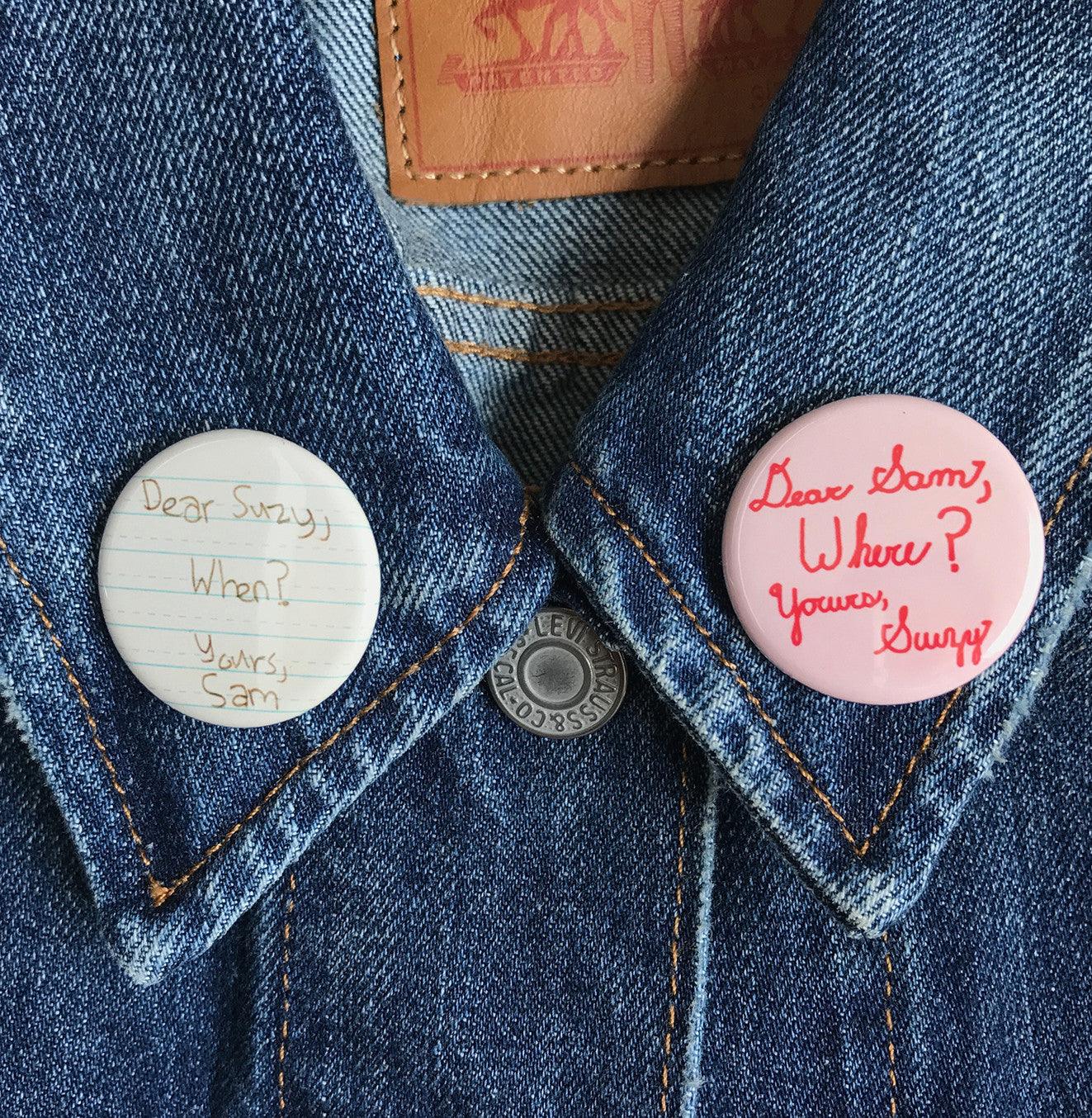 Dear Suzy & Dear Sam Moonrise Kingdom Buttons - Sleepy Mountain