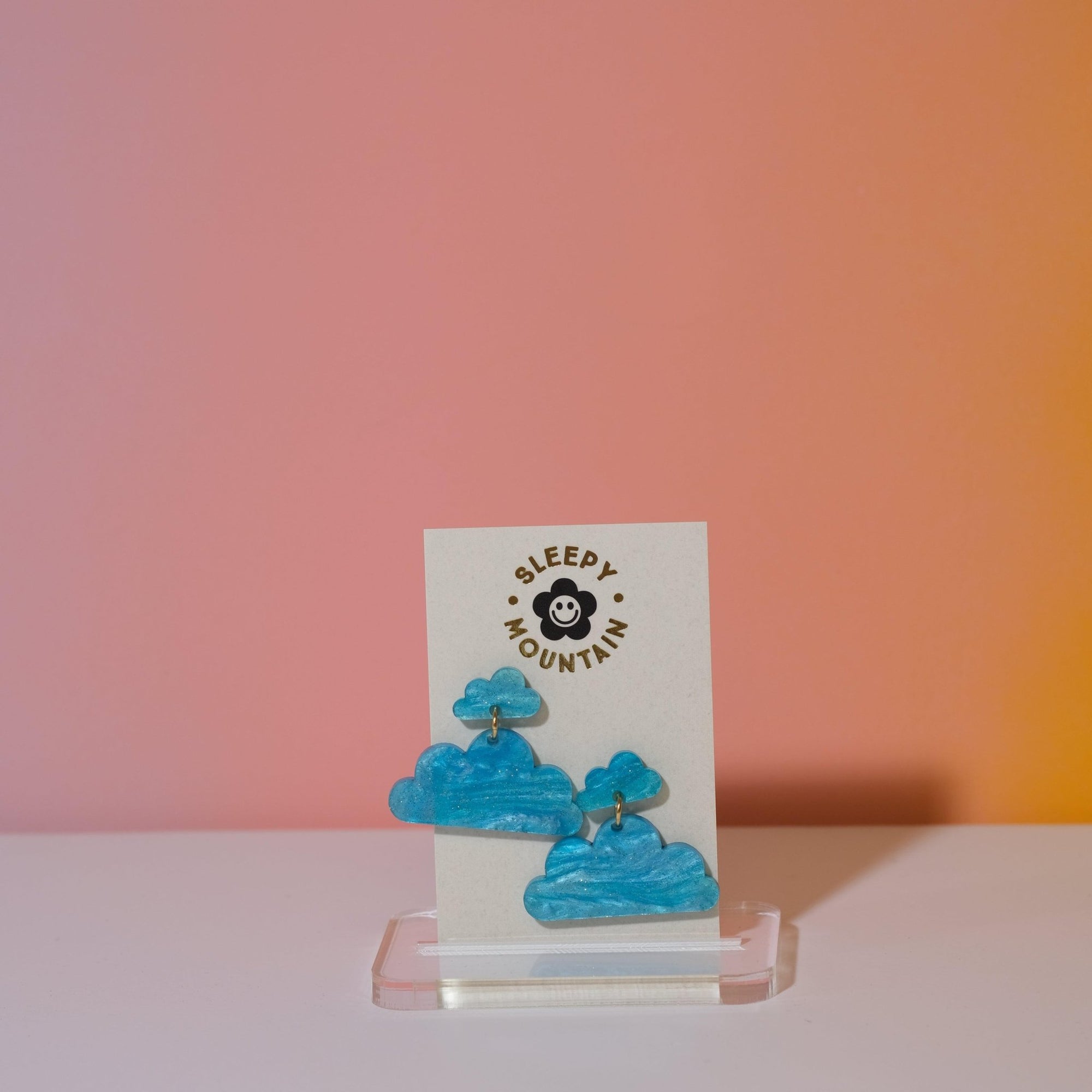 Double Cloud Dangle Earrings - Sleepy Mountain