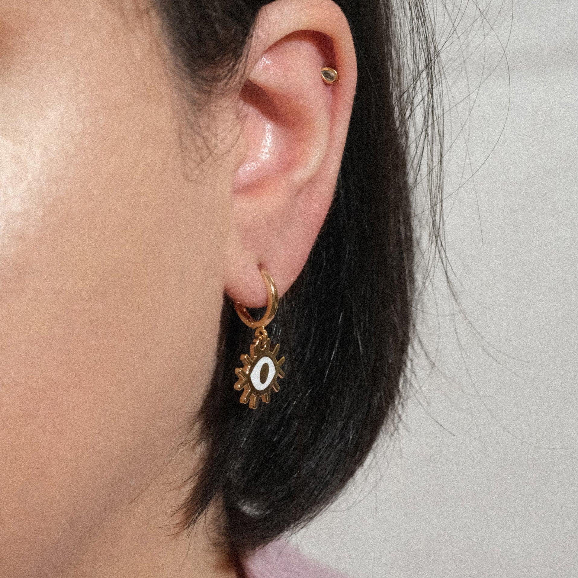 Eye Huggie Hoop Earrings - Sleepy Mountain