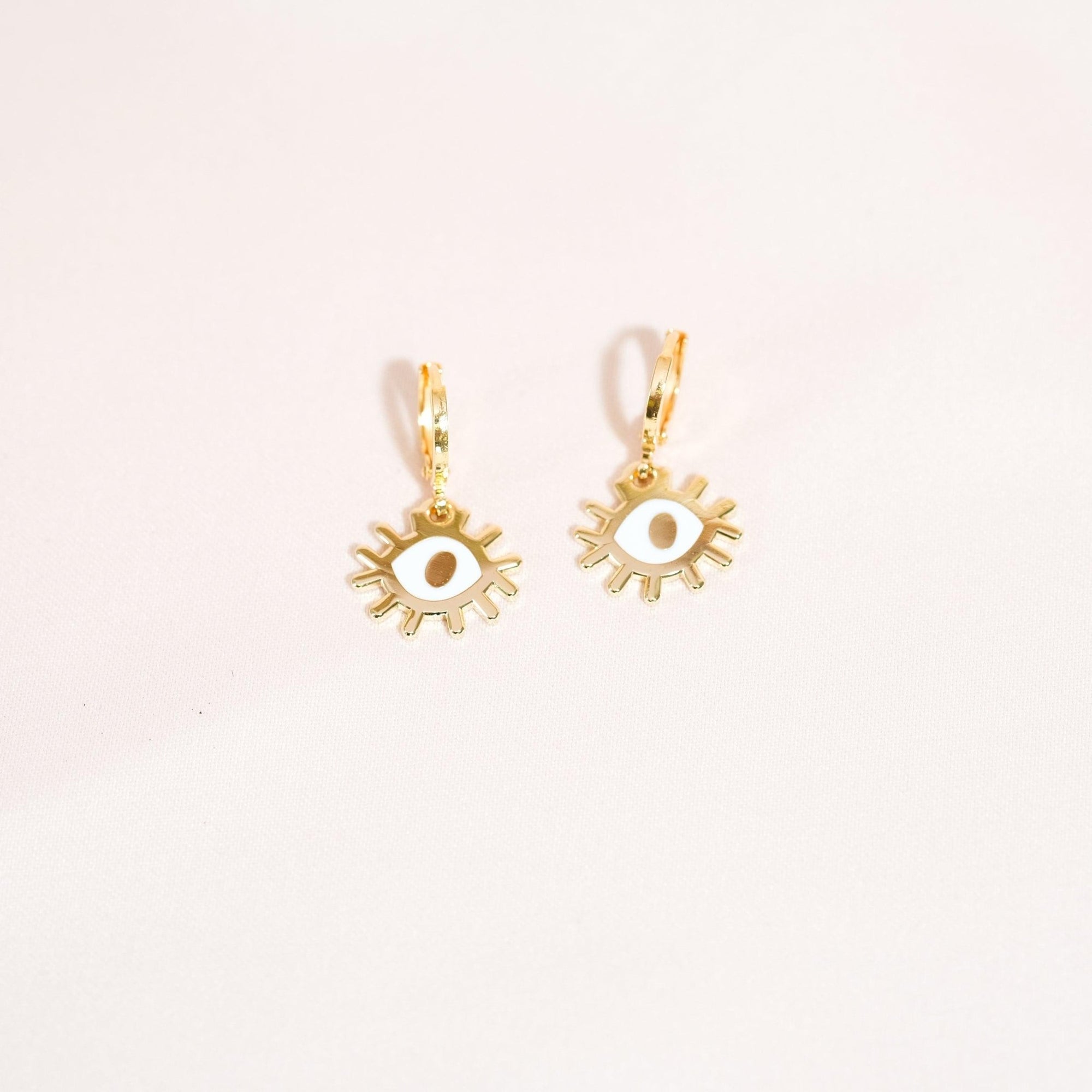 Eye Huggie Hoop Earrings - Sleepy Mountain