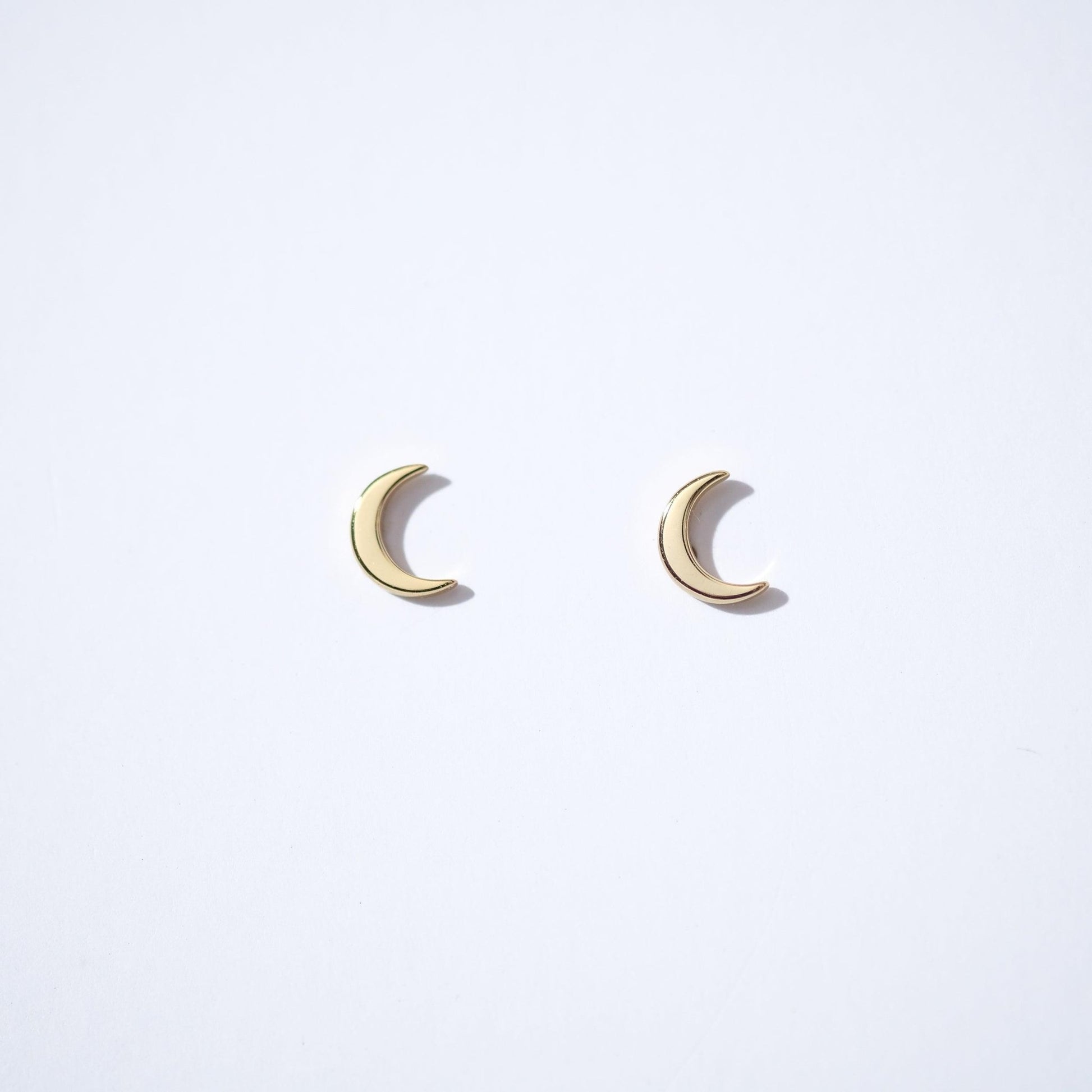 Fine Essentials - Crescent Moon Stud Earrings - Sleepy Mountain