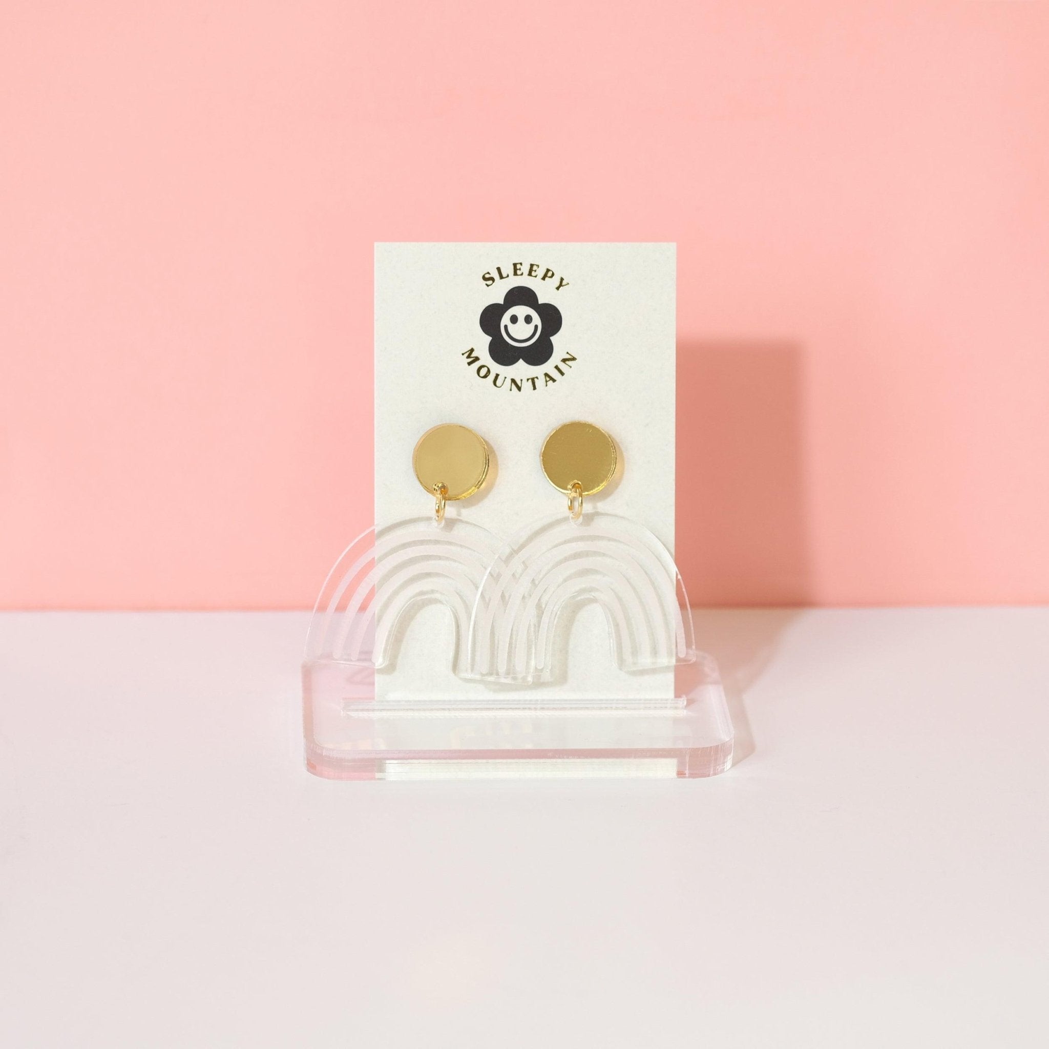 Ghost Rainbow Dangle Earrings - Sleepy Mountain