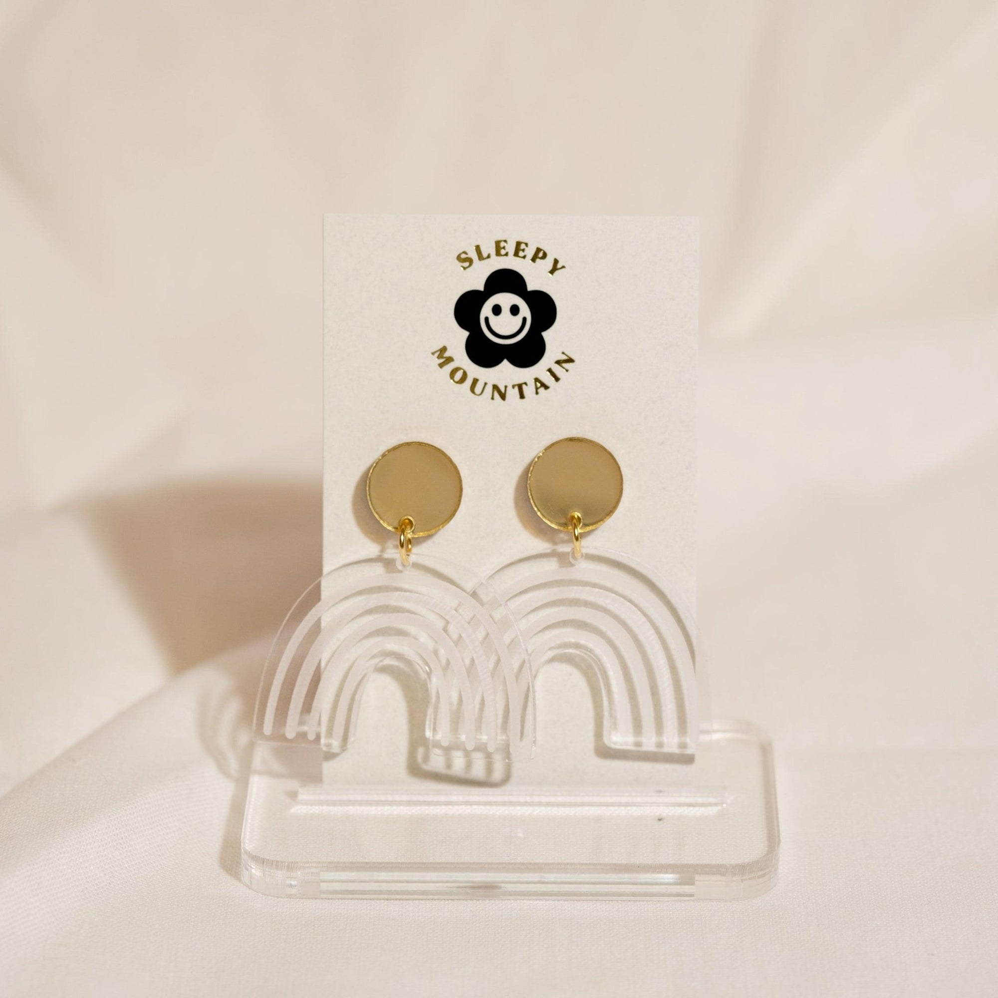 Ghost Rainbow Dangle Earrings - Sleepy Mountain