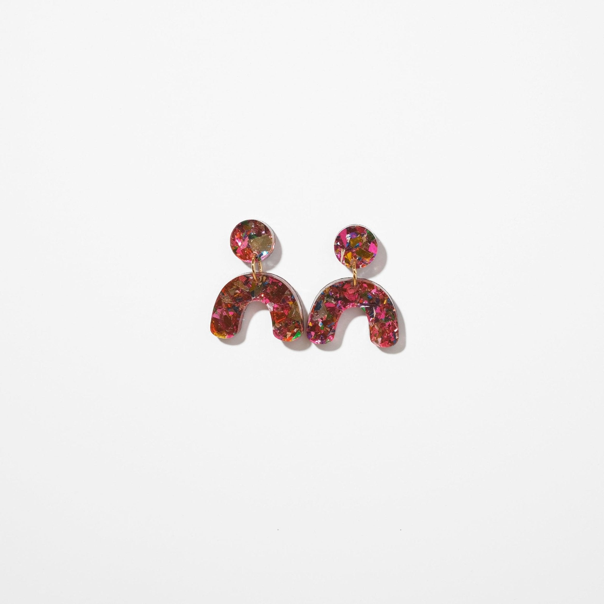 glitter mini arch earrings - Sleepy Mountain