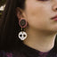 Heart Eye Skull Hoop Earrings - Sleepy Mountain