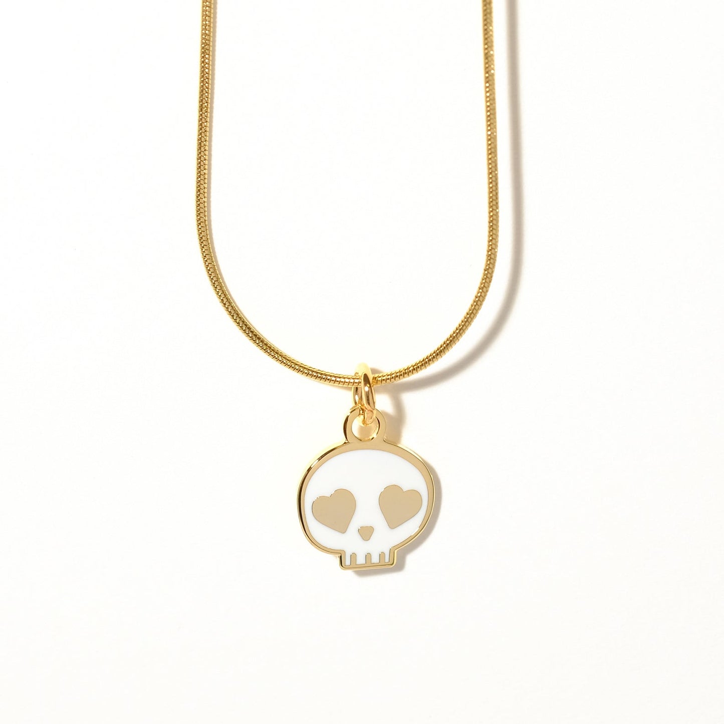 Heart Eyed Skull Necklace - Sleepy Mountain