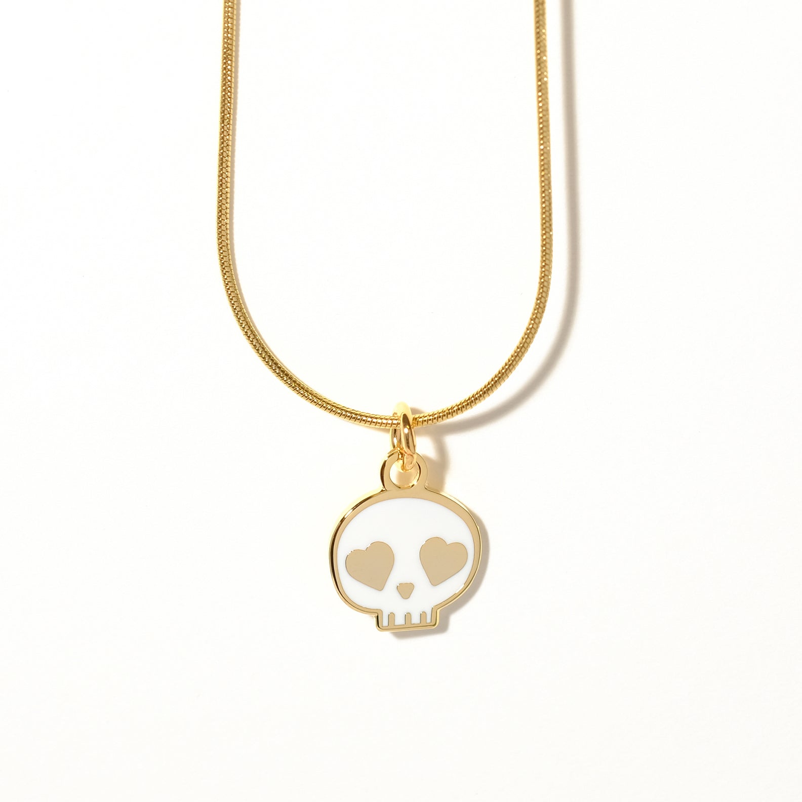 Heart Eyed Skull Necklace - Sleepy Mountain