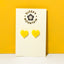 Heart stud earrings in sunshine yellow - Sleepy Mountain