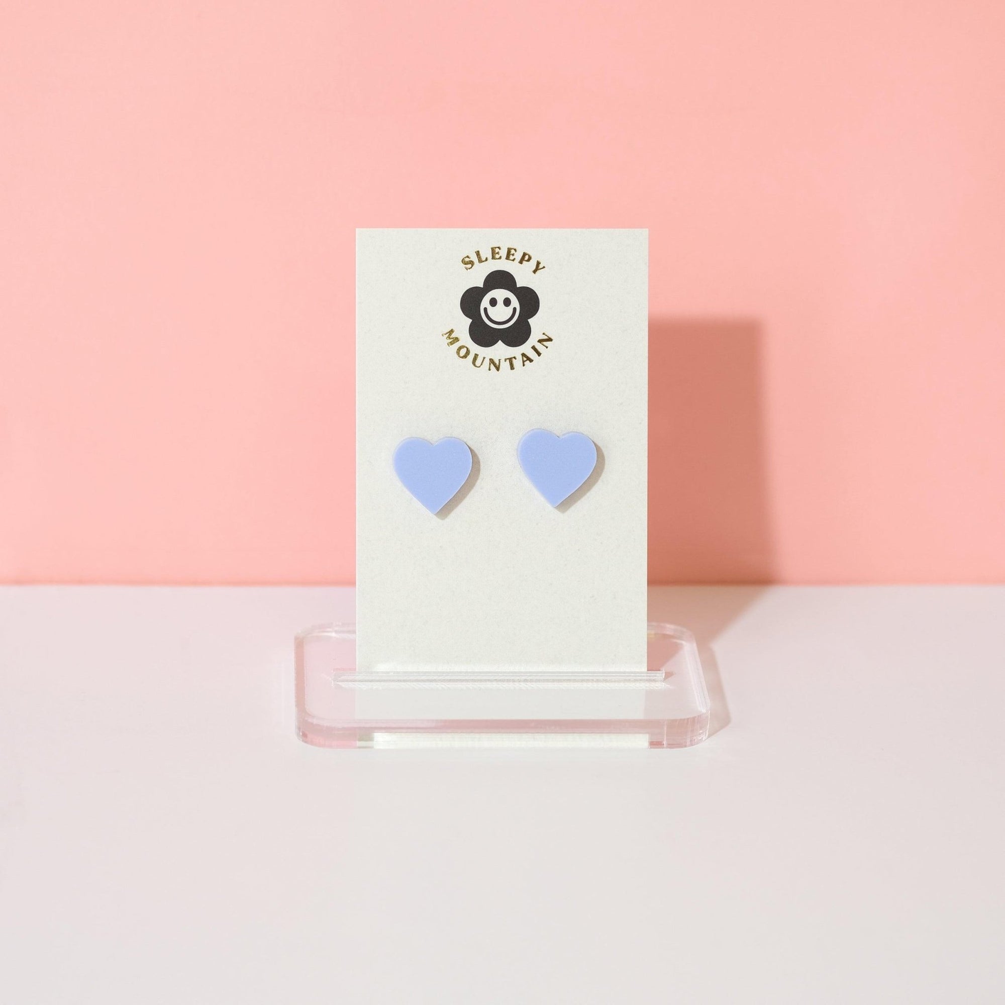 Heart Studs - Periwinkle - Sleepy Mountain