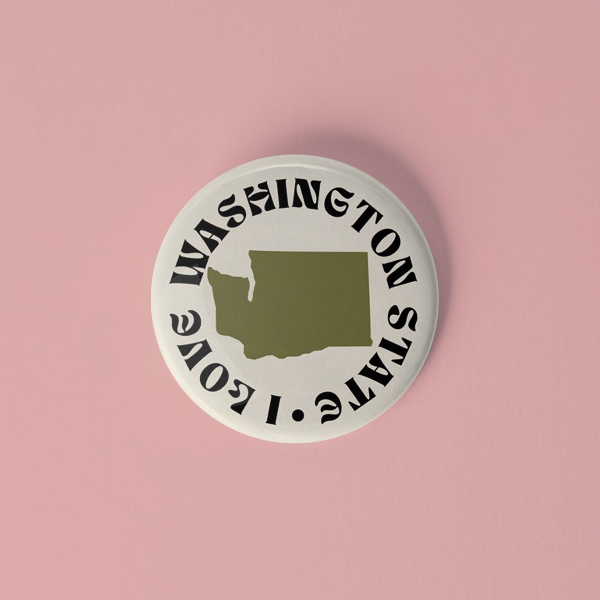 I love Washington state pinback button - Sleepy Mountain
