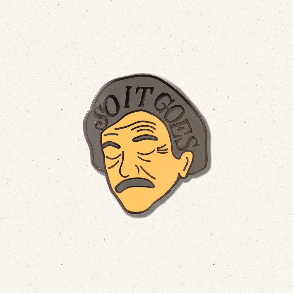 Kurt Vonnegut So It Goes Enamel Pin - Sleepy Mountain