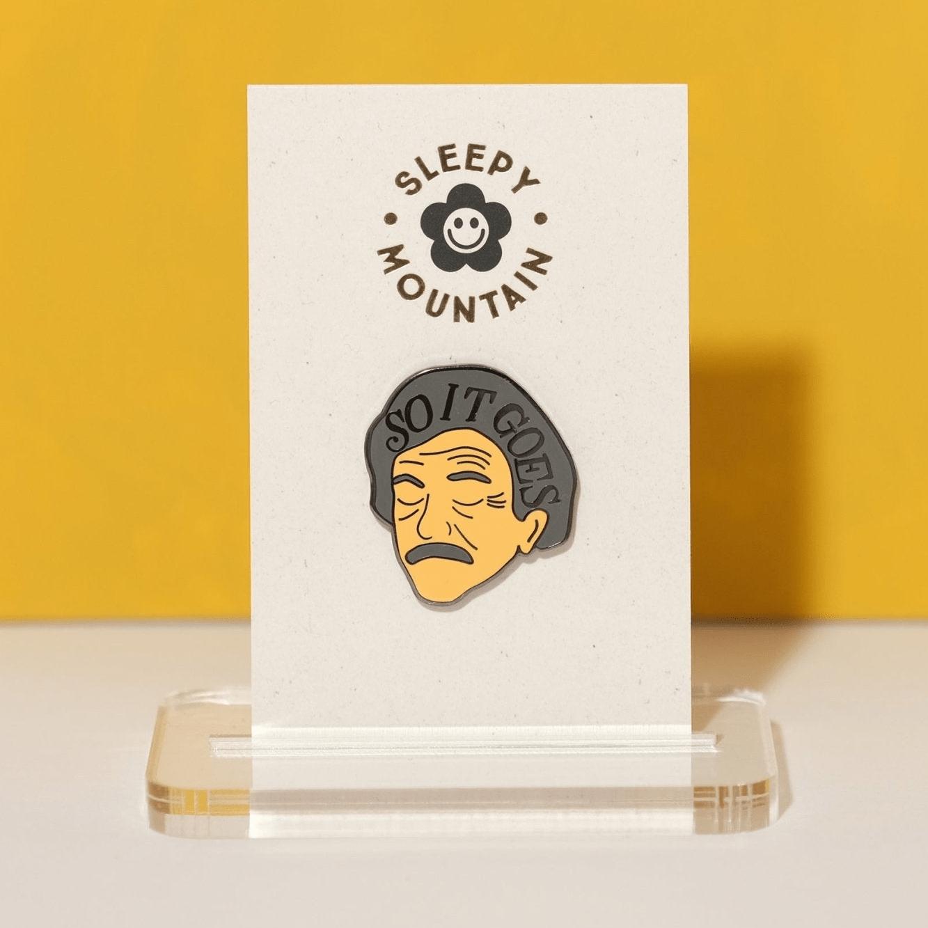 Kurt Vonnegut So It Goes Enamel Pin - Sleepy Mountain