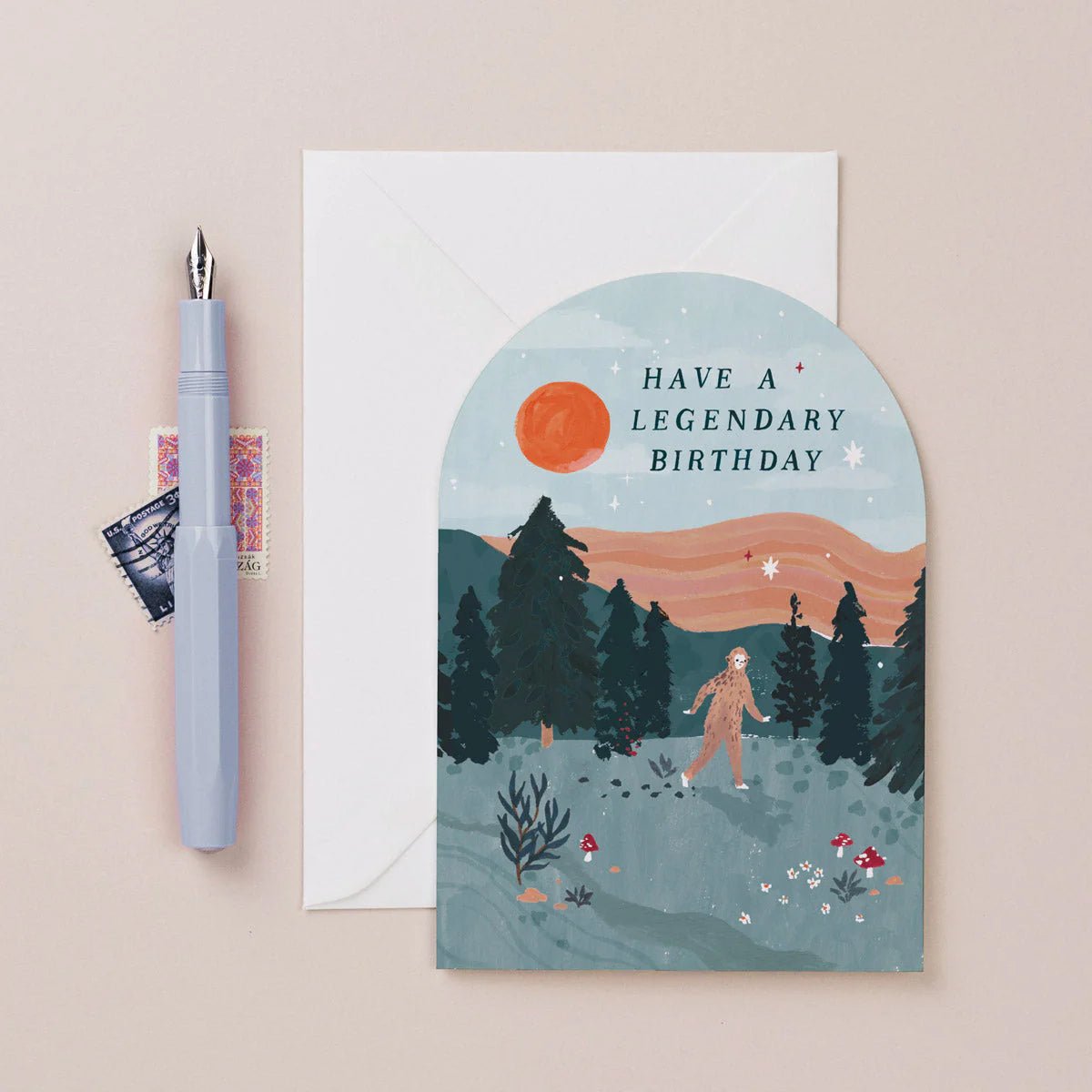 Legendary Bigfoot Birthday Card by Sister Paper Co - Sleepy Mountain