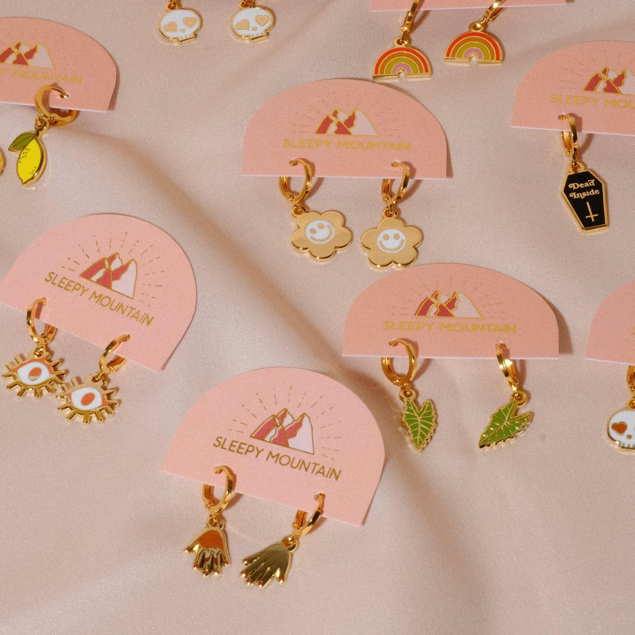 Lemon Huggie Hoop Earrings - Sleepy Mountain