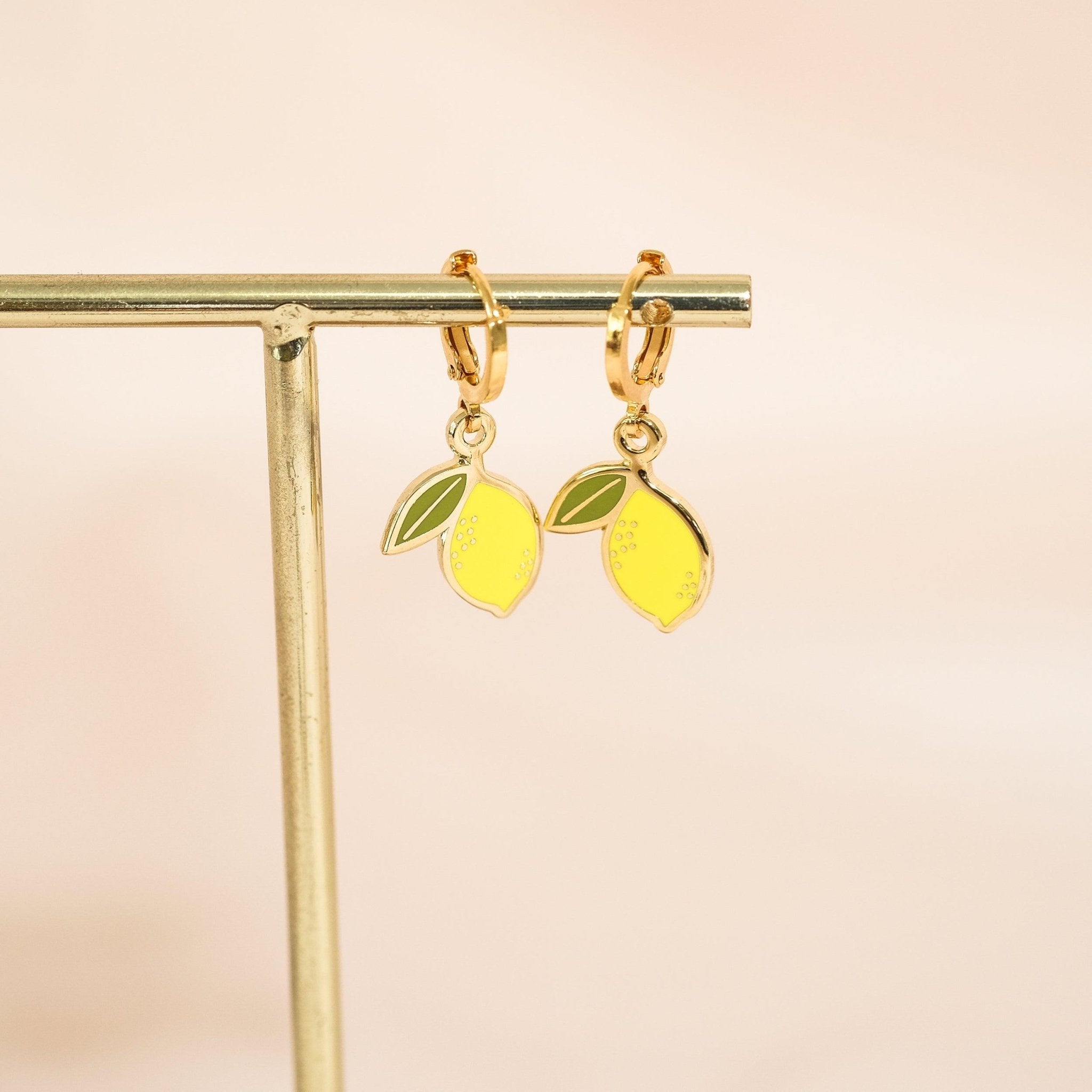Lemon Huggie Hoop Earrings - Sleepy Mountain