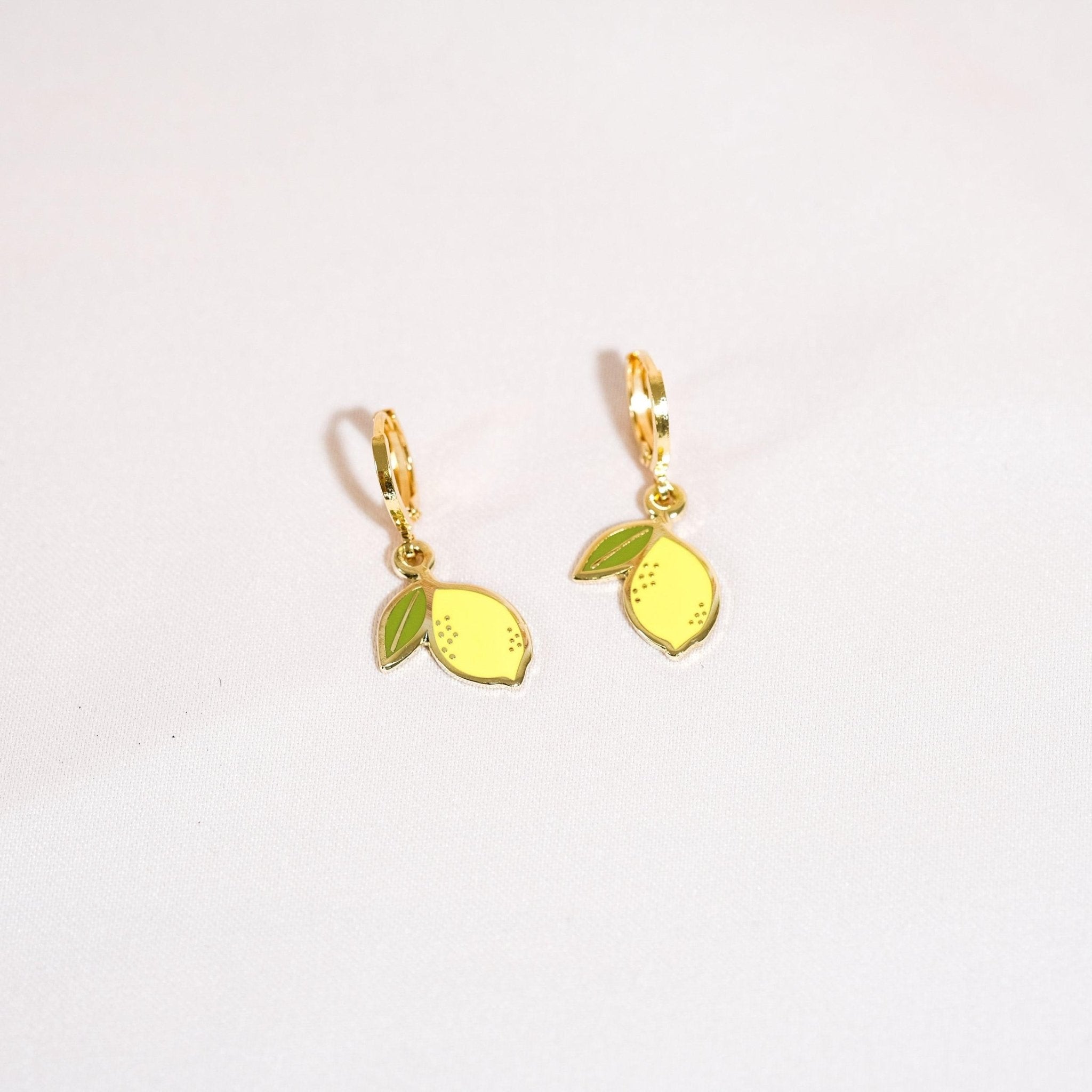 Lemon Huggie Hoop Earrings - Sleepy Mountain
