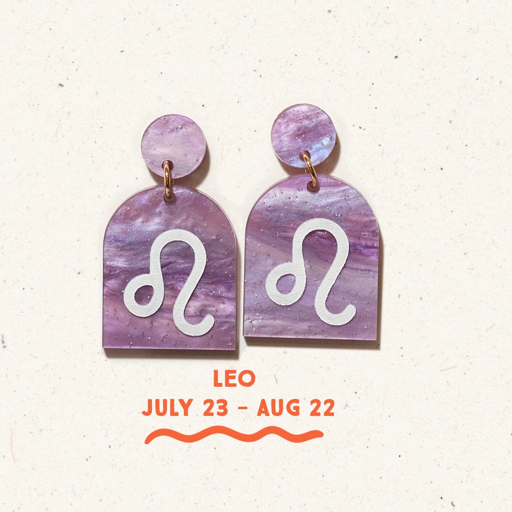 Leo Zodiac Earrings - Sleepy Mountain