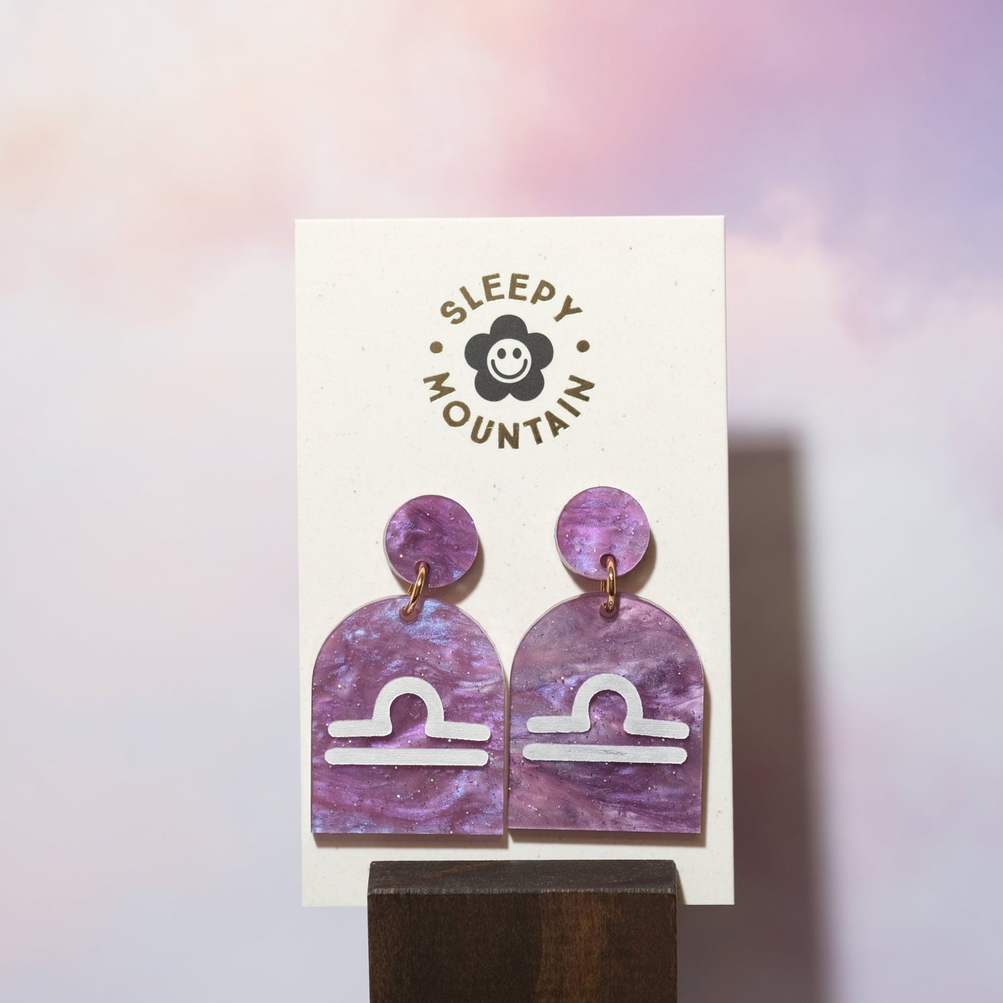 Libra Zodiac Earrings - Sleepy Mountain