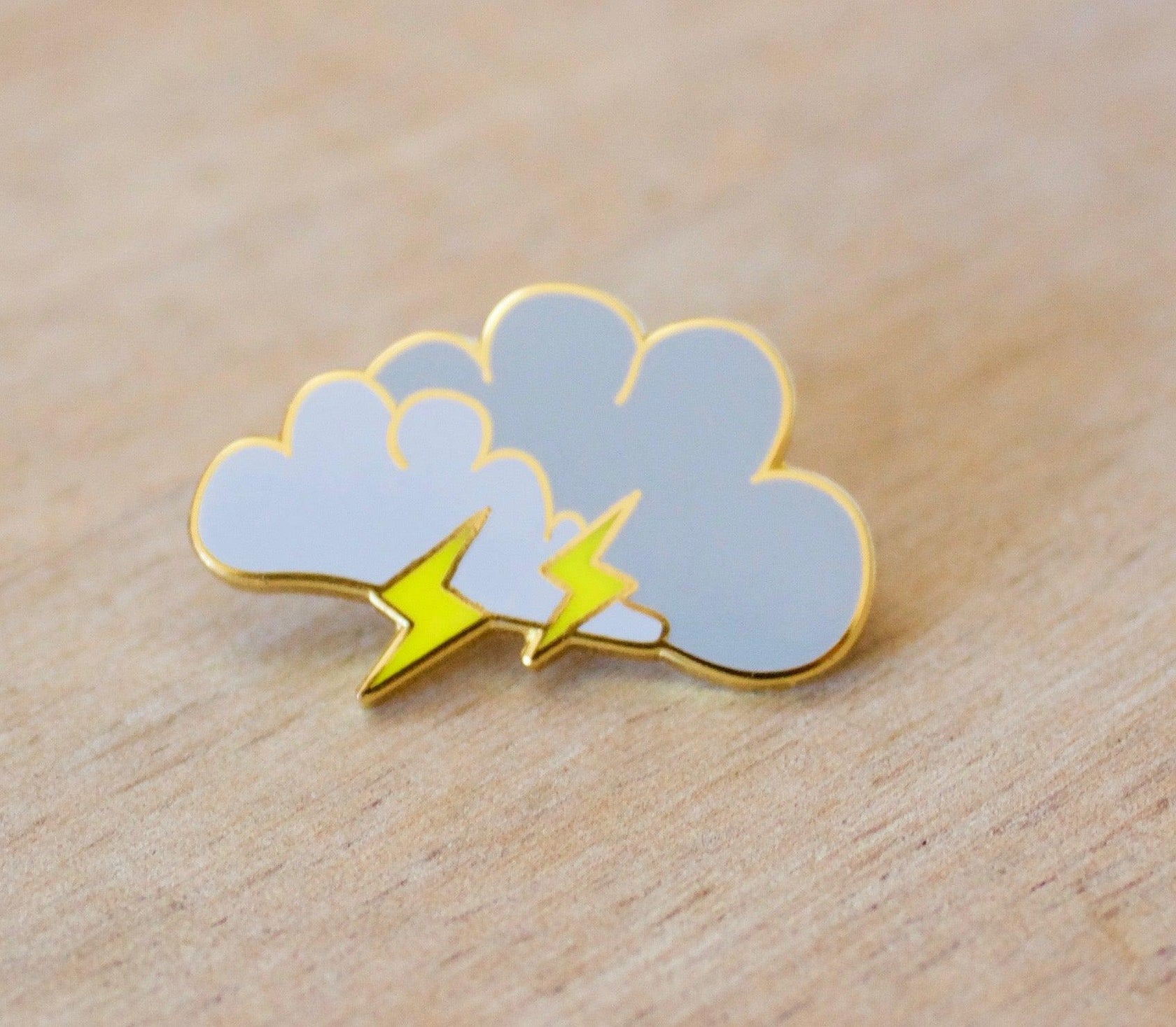 Lightning Cloud Enamel Pin | Sleepy Mountain