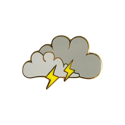Lightning Cloud Enamel Pin - Sleepy Mountain