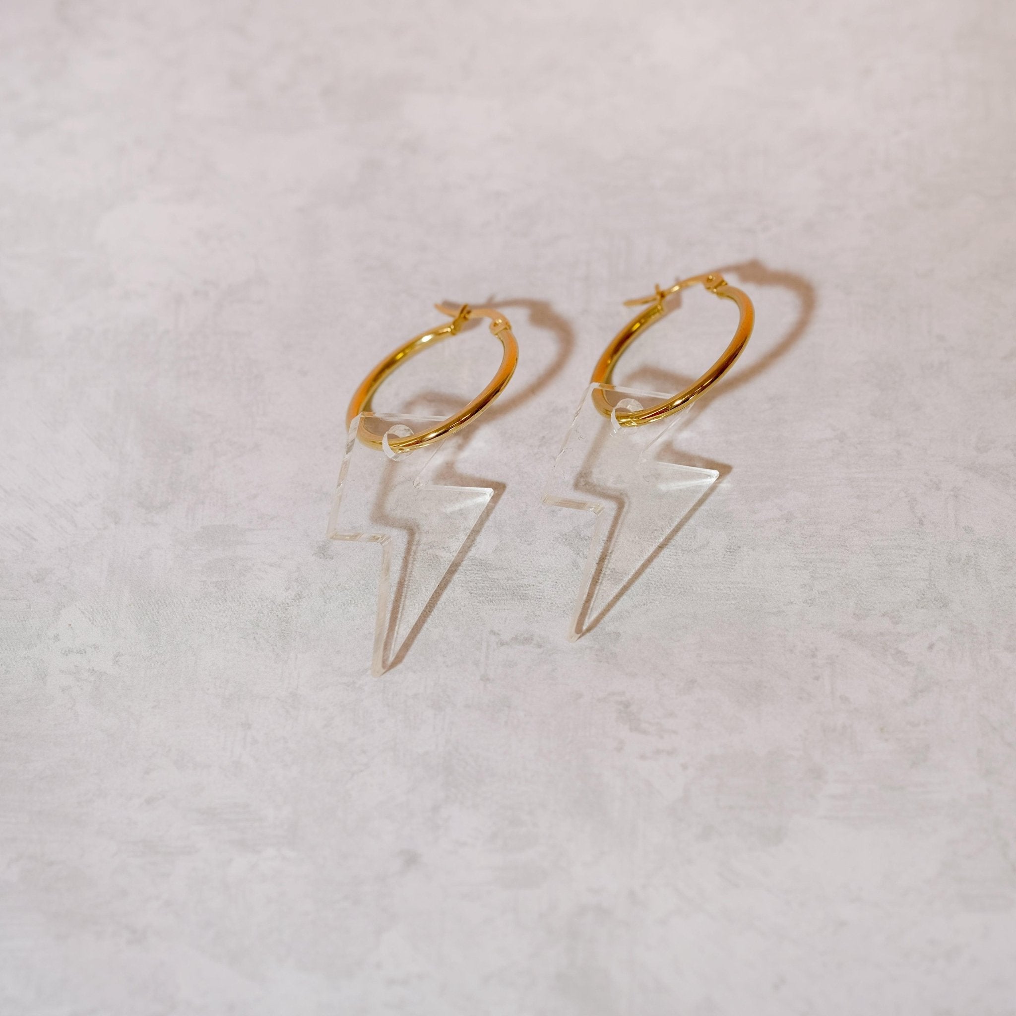 Lightning Hoop Earrings - Sleepy Mountain