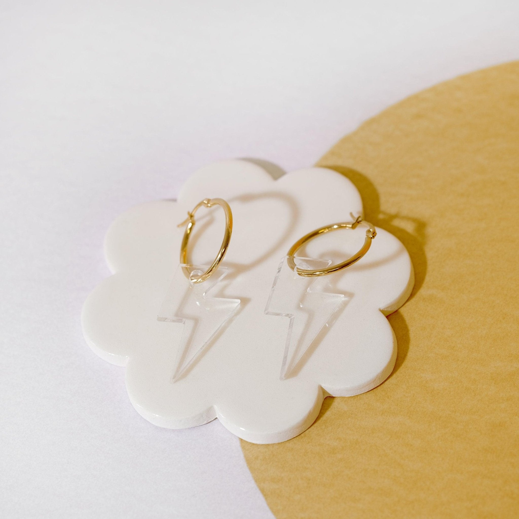 Lightning Hoop Earrings - Sleepy Mountain