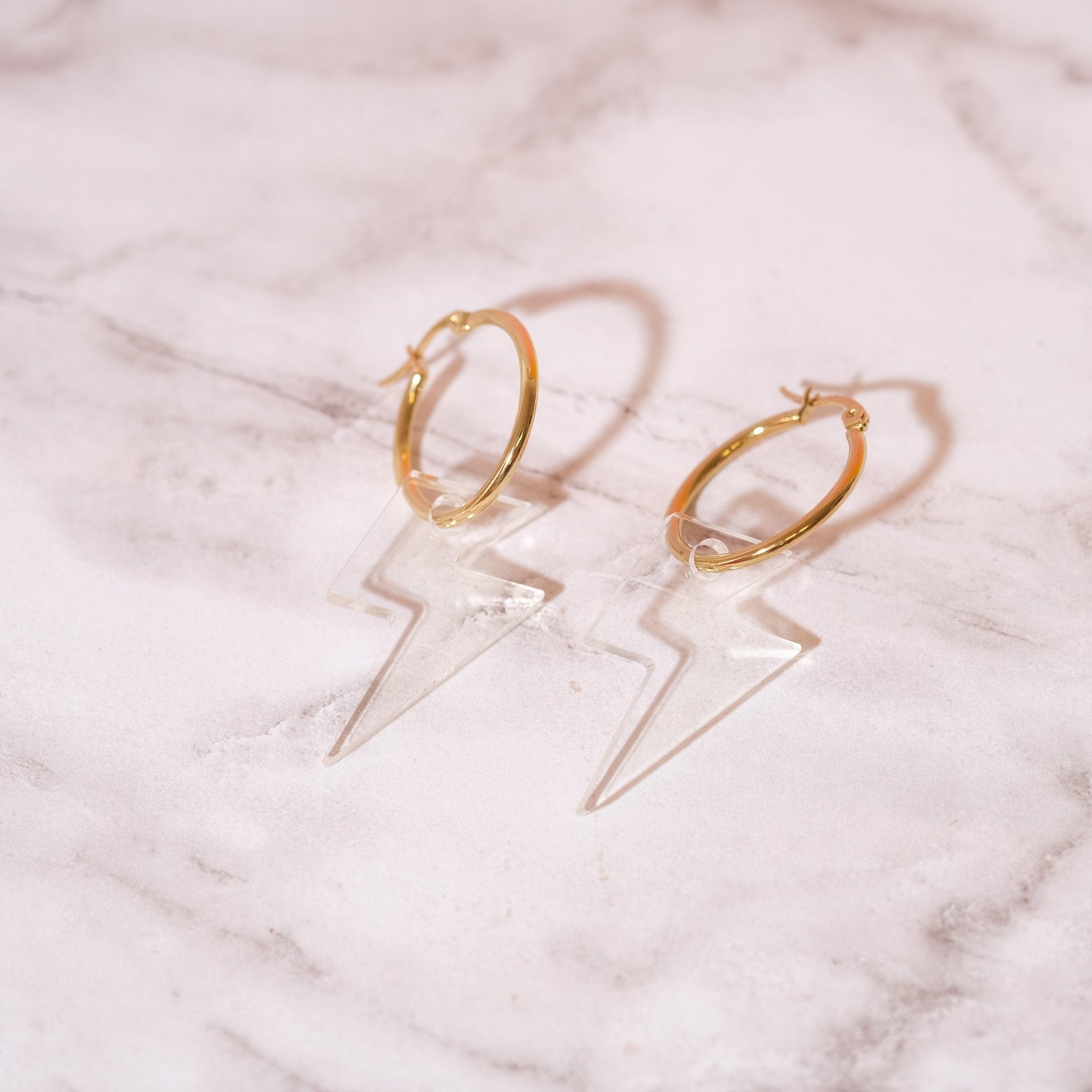Lightning Hoop Earrings - Sleepy Mountain