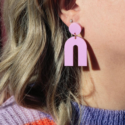 Lilac Arch Dangle Earrings - Sleepy Mountain