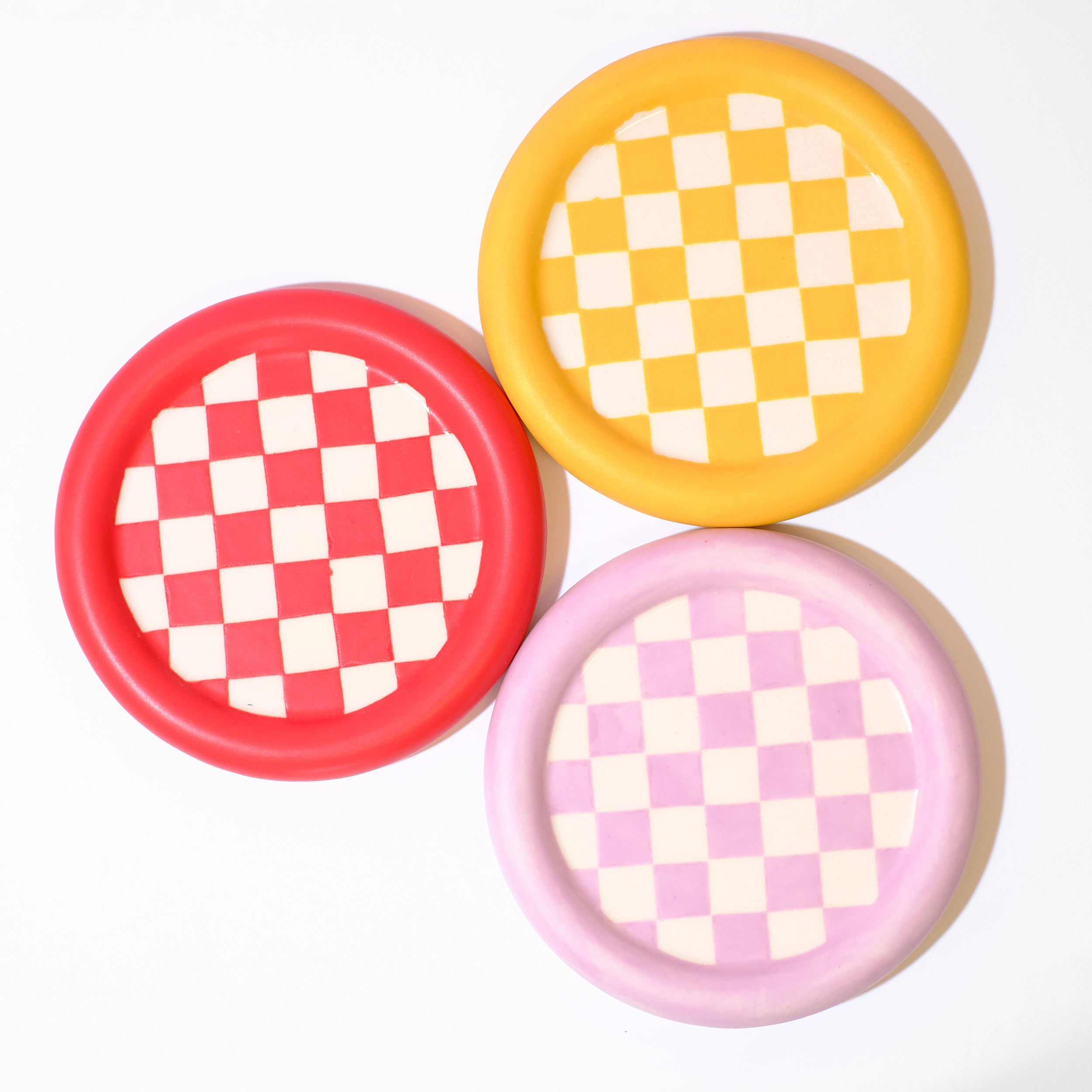 Lilac checkered coaster - Sleepy Mountain