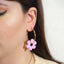 Lilac Daisy Hoop Earrings - Sleepy Mountain