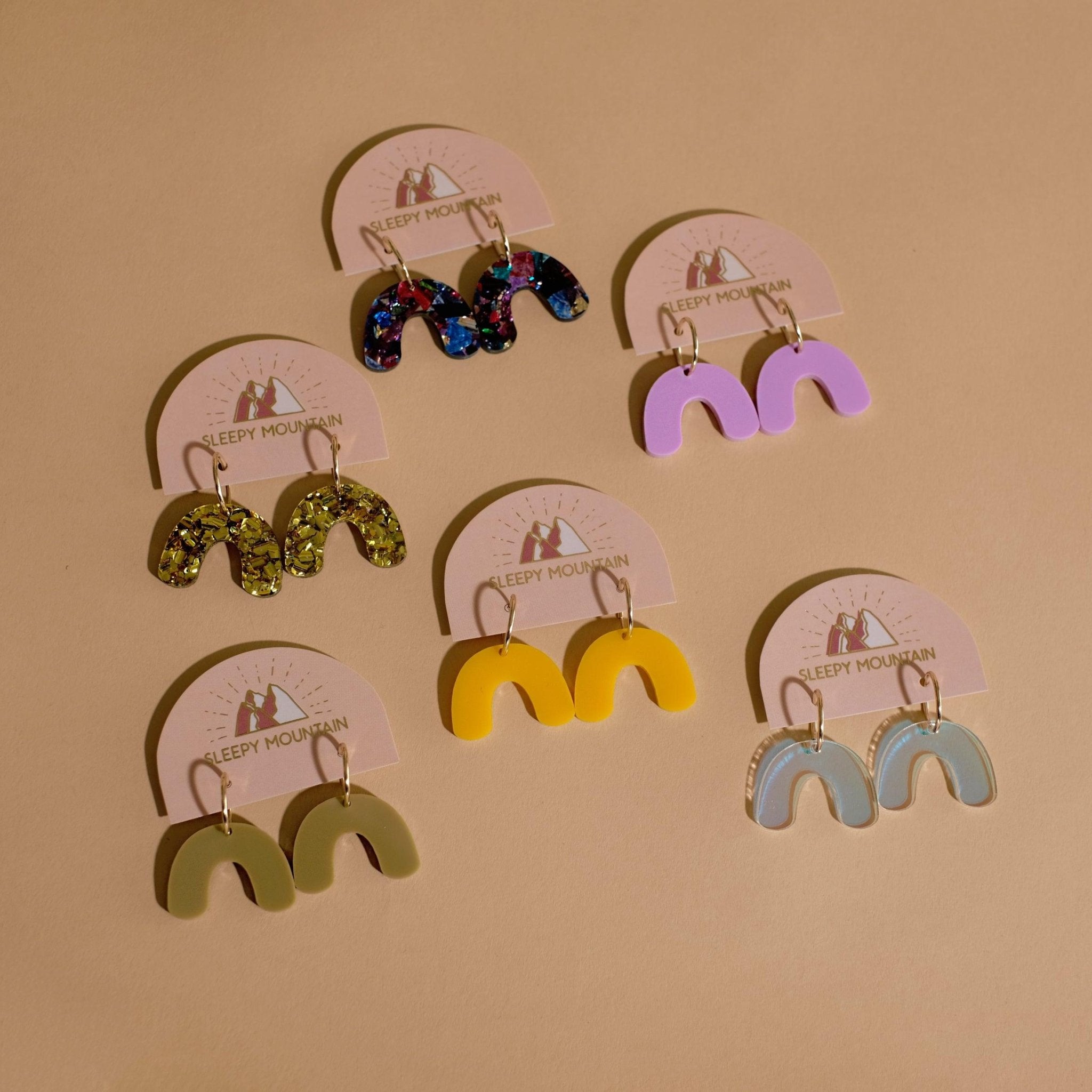Lilac Mini Arch Hoop Earrings - Sleepy Mountain