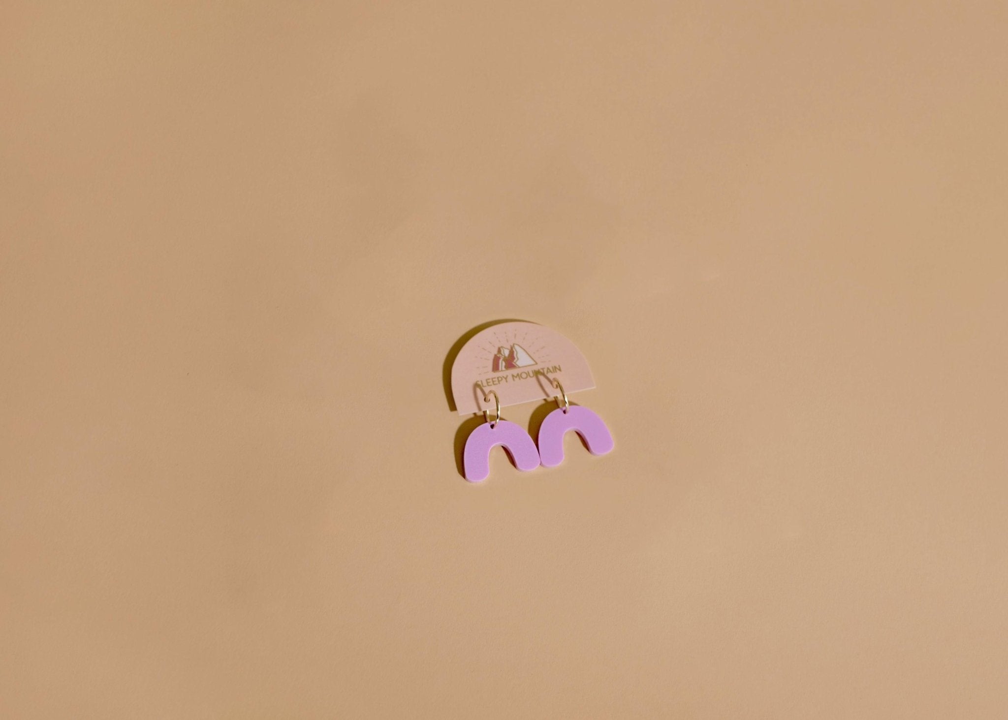 Lilac Mini Arch Hoop Earrings - Sleepy Mountain