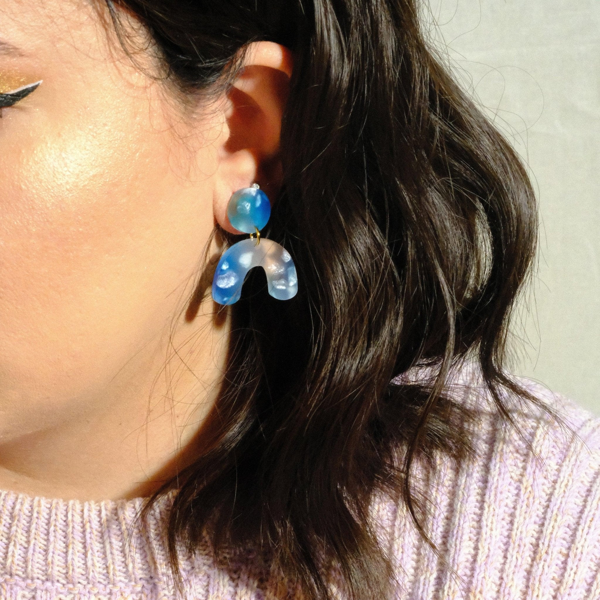 Mini Arch Earrings Petals Collection Blue Dream Sleepy Mountain